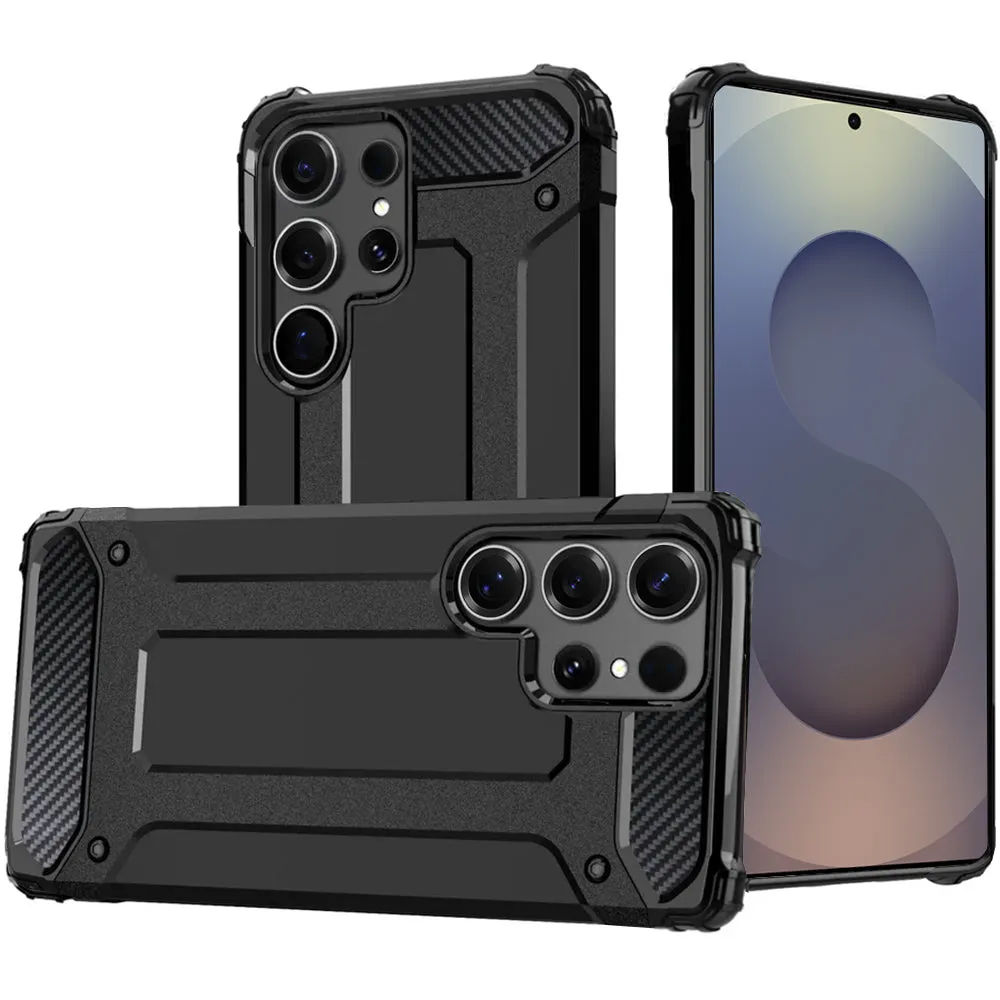 Custodia per Samsung Galaxy S25 Ultra S938, Techsuit, Hybrid Armor, Nera - immagine 1