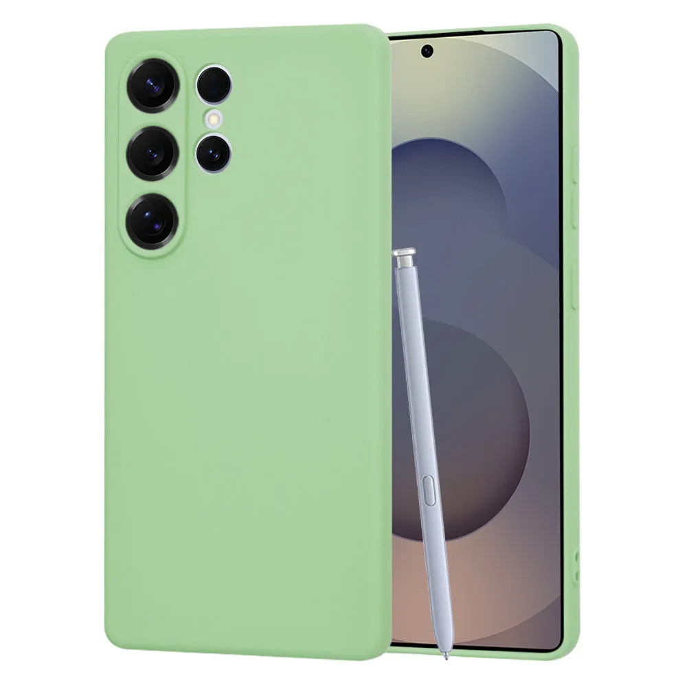 Custodia per Samsung Galaxy S25 Ultra S938, Techsuit, SoftFlex, Verde Chiaro - immagine 1