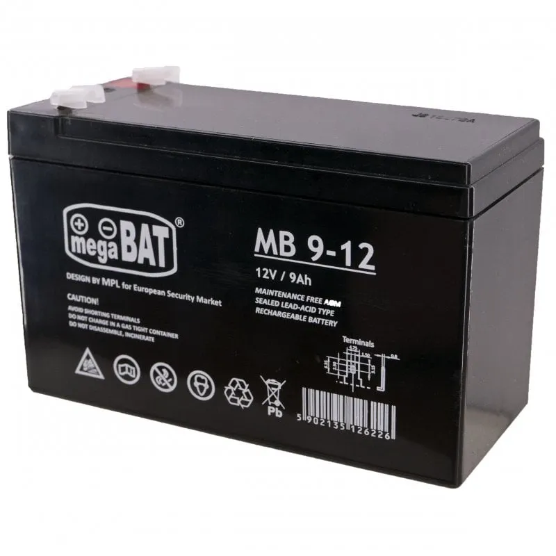 Batteria Phasak MegaBAT MB 9-12 per UPS/UPS 9Ah 12V - immagine 1