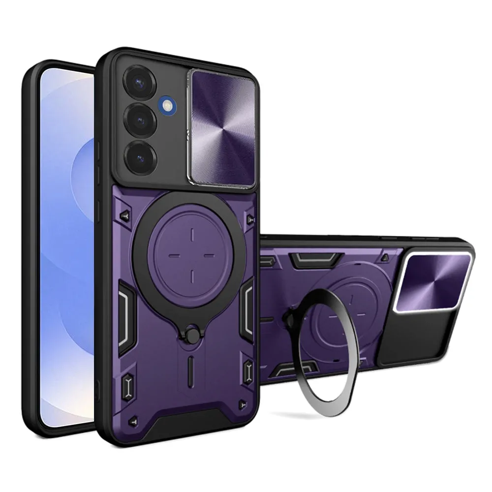 Custodia per Samsung Galaxy S25 S931, Techsuit, CamGuard Pro, Viola - immagine 1