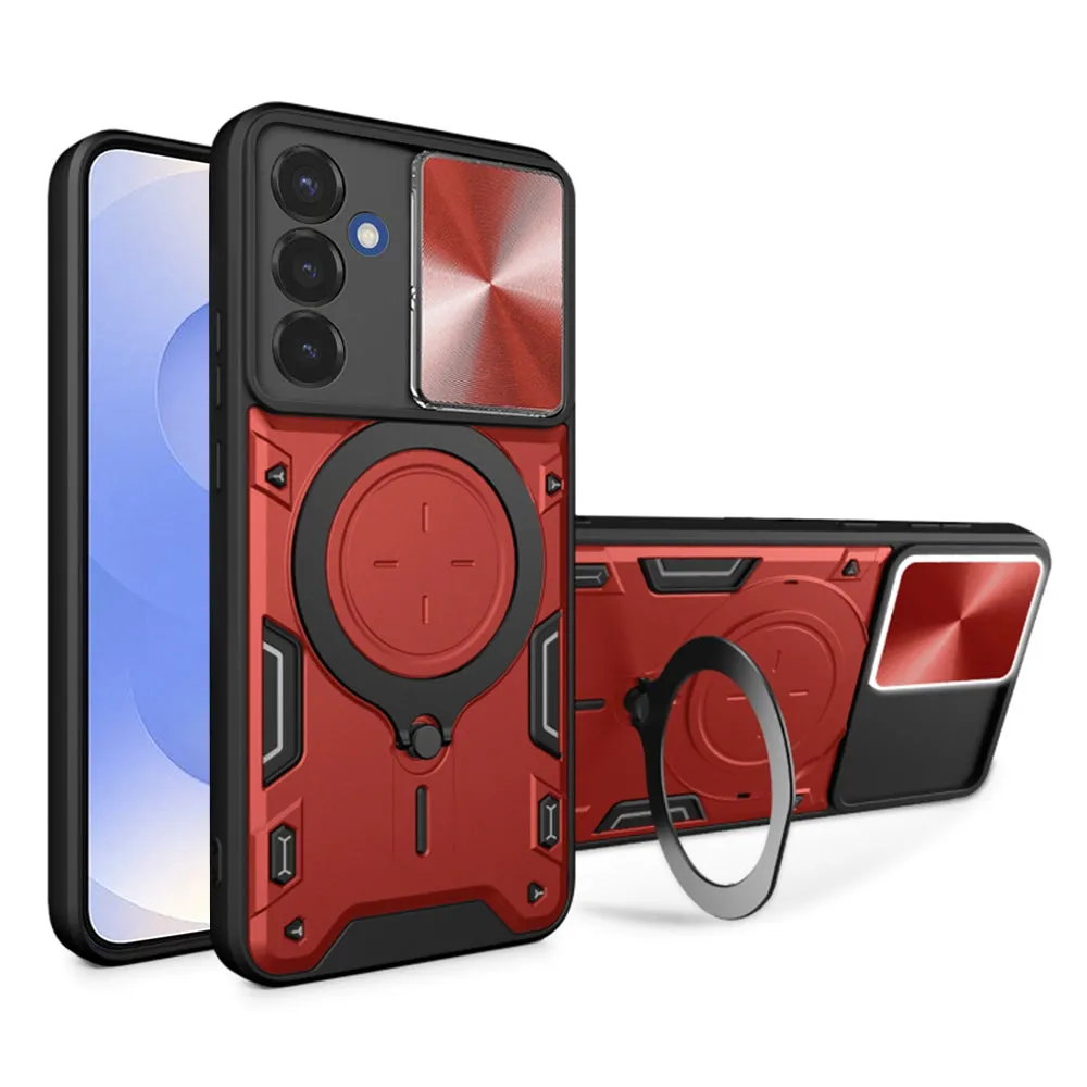 Custodia per Samsung Galaxy S25 S931, Techsuit, CamGuard Pro, Rossa - immagine 1