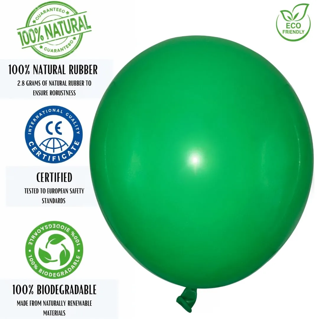 50 Palloncini Compleanno Colorati • 30 Cm • Colori Vivaci Lucenti • Qualità Premium • Lattice Naturale Biodegradabili Ecologici • Gonfiabili Aria Elio Acqua • Battesimo Compleanno Feste di Laurea Arco - immagine 7