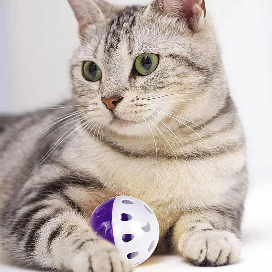 PARENCE - Set di 4 Palle da Gioco per Gatti 4 cm – Giocattoli Interattivi con Campana – Accessorio per Divertimento ed Esercizio Gattino e Gatto Adulto - immagine 4