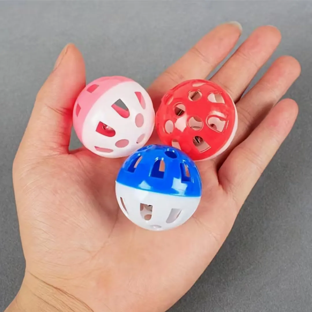 PARENCE - Set di 4 Palle da Gioco per Gatti 4 cm – Giocattoli Interattivi con Campana – Accessorio per Divertimento ed Esercizio Gattino e Gatto Adulto - immagine 5