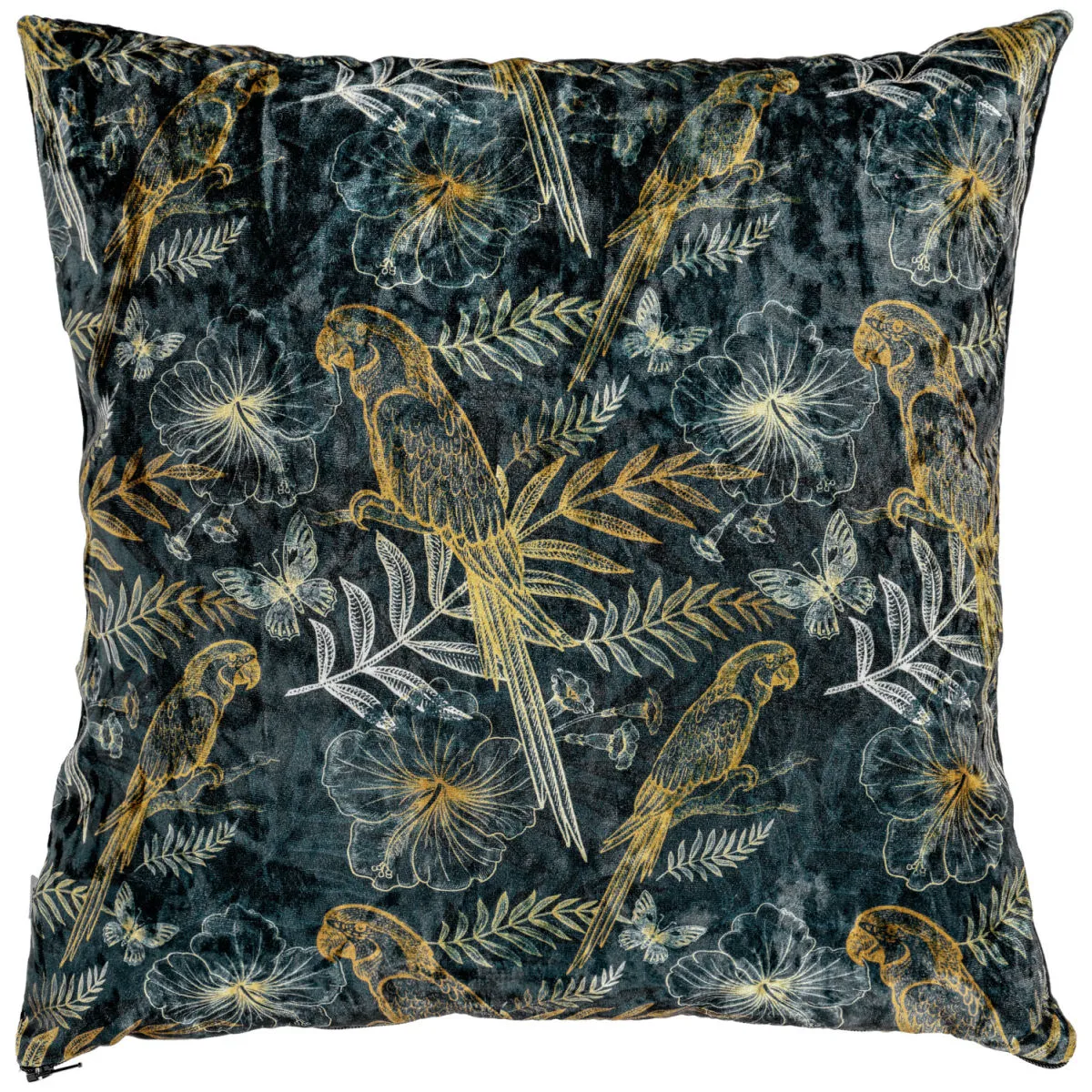 VEGA Federa per cuscino decorativo Floral; 40x40 cm (LxL); blu; quadrata - immagine 1