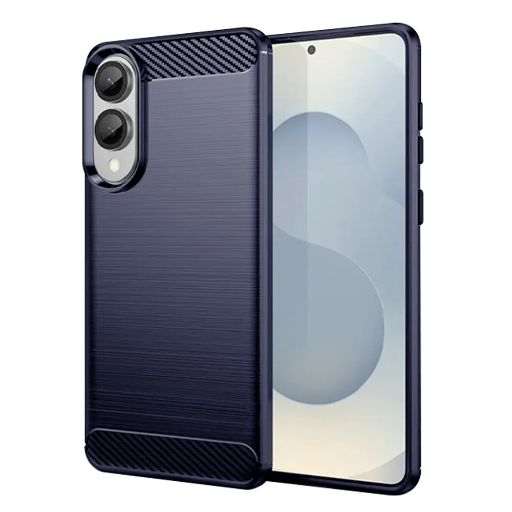 Custodia per Samsung Galaxy S25 Edge S937, Techsuit, Carbonio, Blu - immagine 1