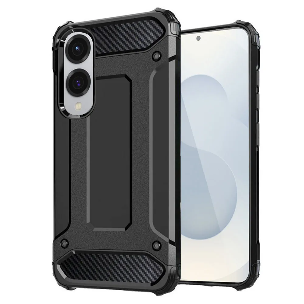 Custodia per Samsung Galaxy S25 Edge S937, Techsuit, Hybrid Armor, Nera - immagine 1