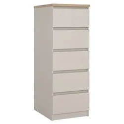 NAIA Cassettiera 5 Cassetti Cashmere (40cm) Mobile KIT - immagine 1