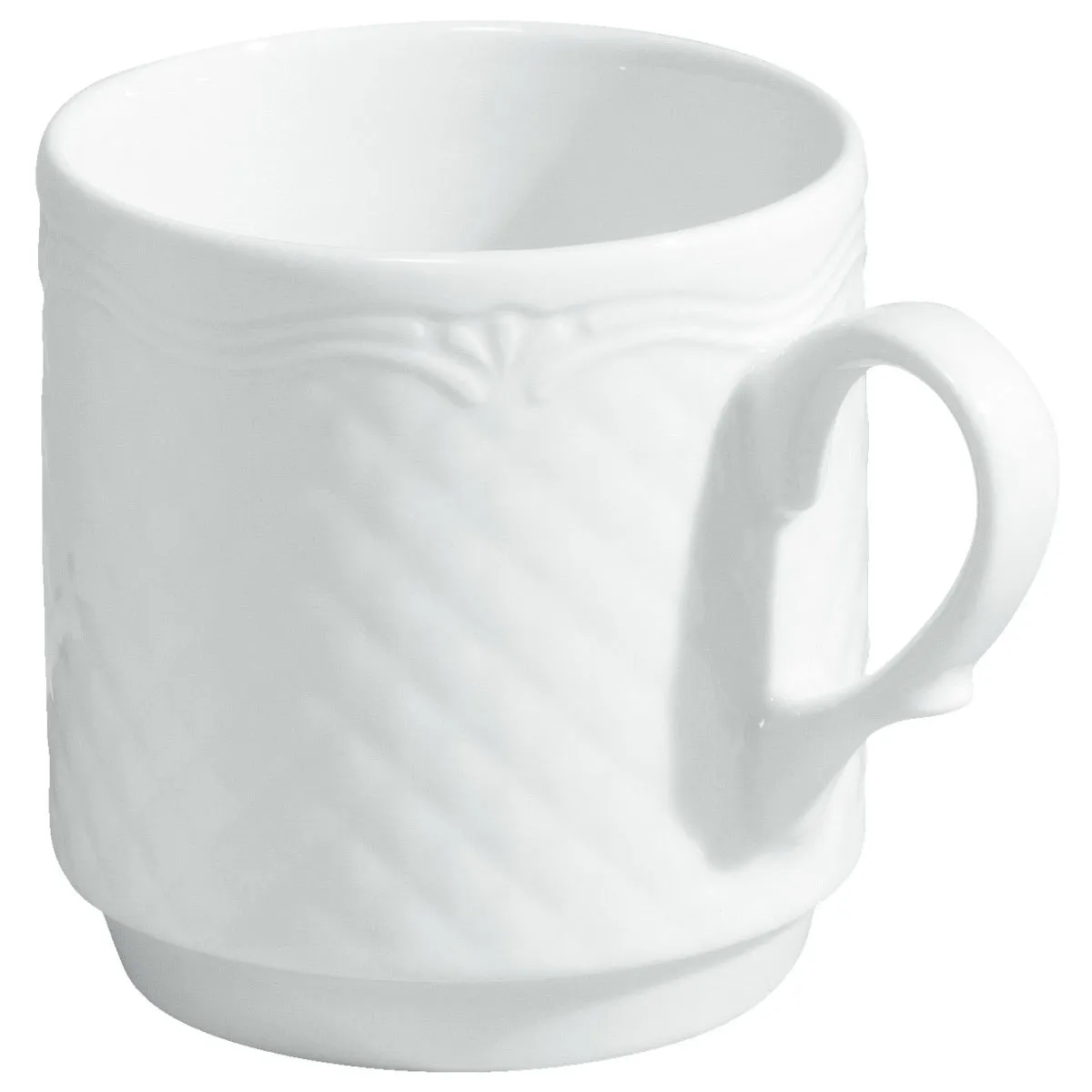6x VEGA Tazza mug con manico Zurigo; 300 ml, 8x8.6 cm (ØxH); bianco; rotonda; 6 pz. / Pacco - immagine 1