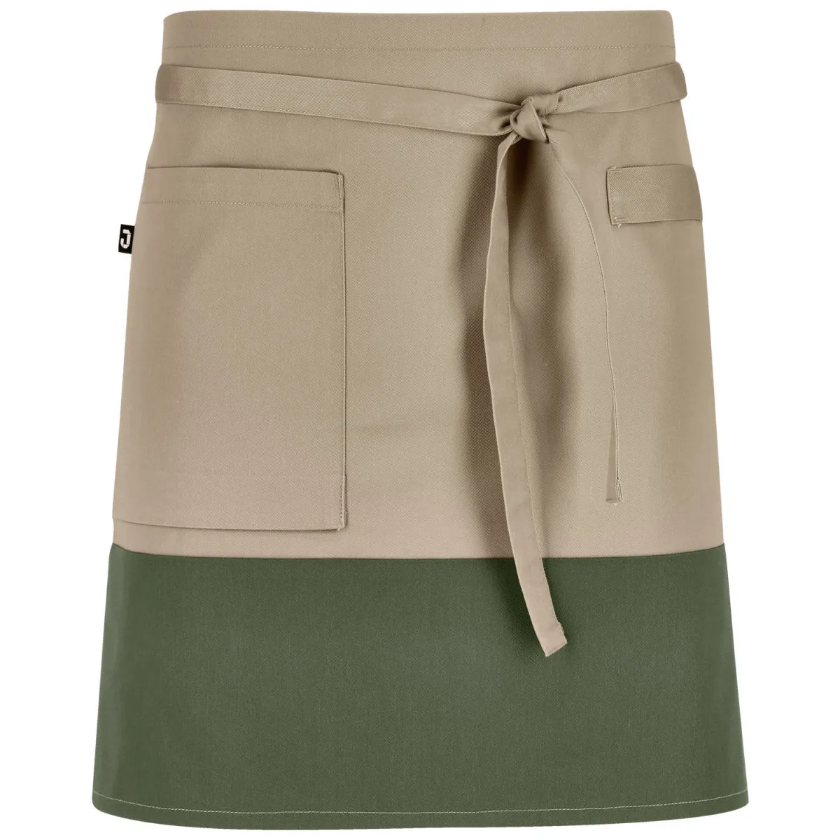 JOBELINE Grembiule cameriere Bicolor 45x80 (LxL); 45x80 cm (LxL); sabbia/verde oliva - immagine 1