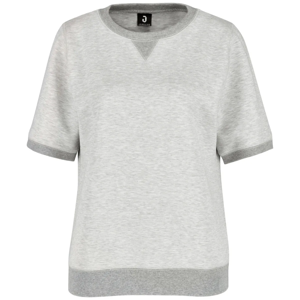 JOBELINE Felpa da donna Dean maniche corte; Taglia 2XL; grigio chiaro - immagine 1
