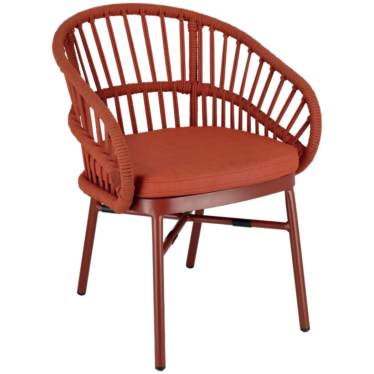 2x VEGA Sedia da esterno Pina; 56x61x77 cm (LxPxH); terracotta; 2 pz. / Pacco - immagine 1