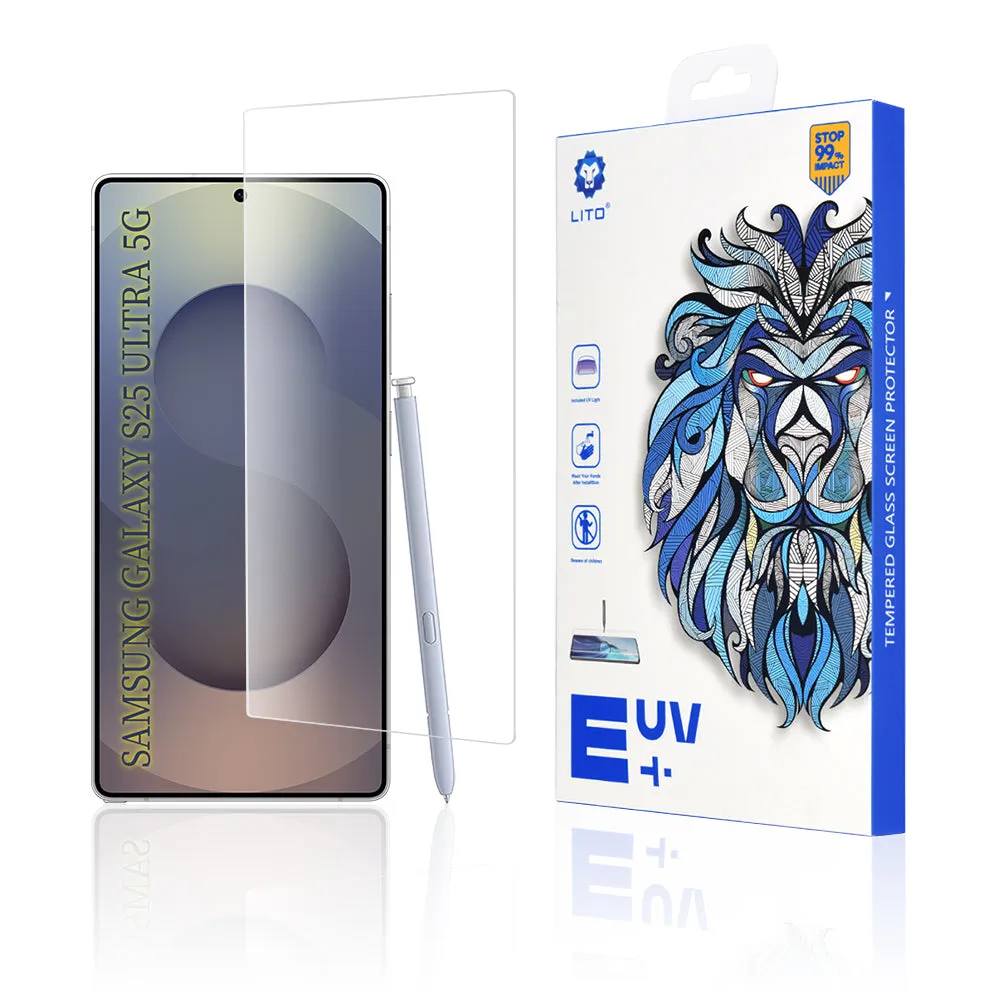 Pellicola protettiva per schermo Lito per Samsung Galaxy S25 Ultra S938, Vetro temperato, Colla UV, 3D - immagine 1
