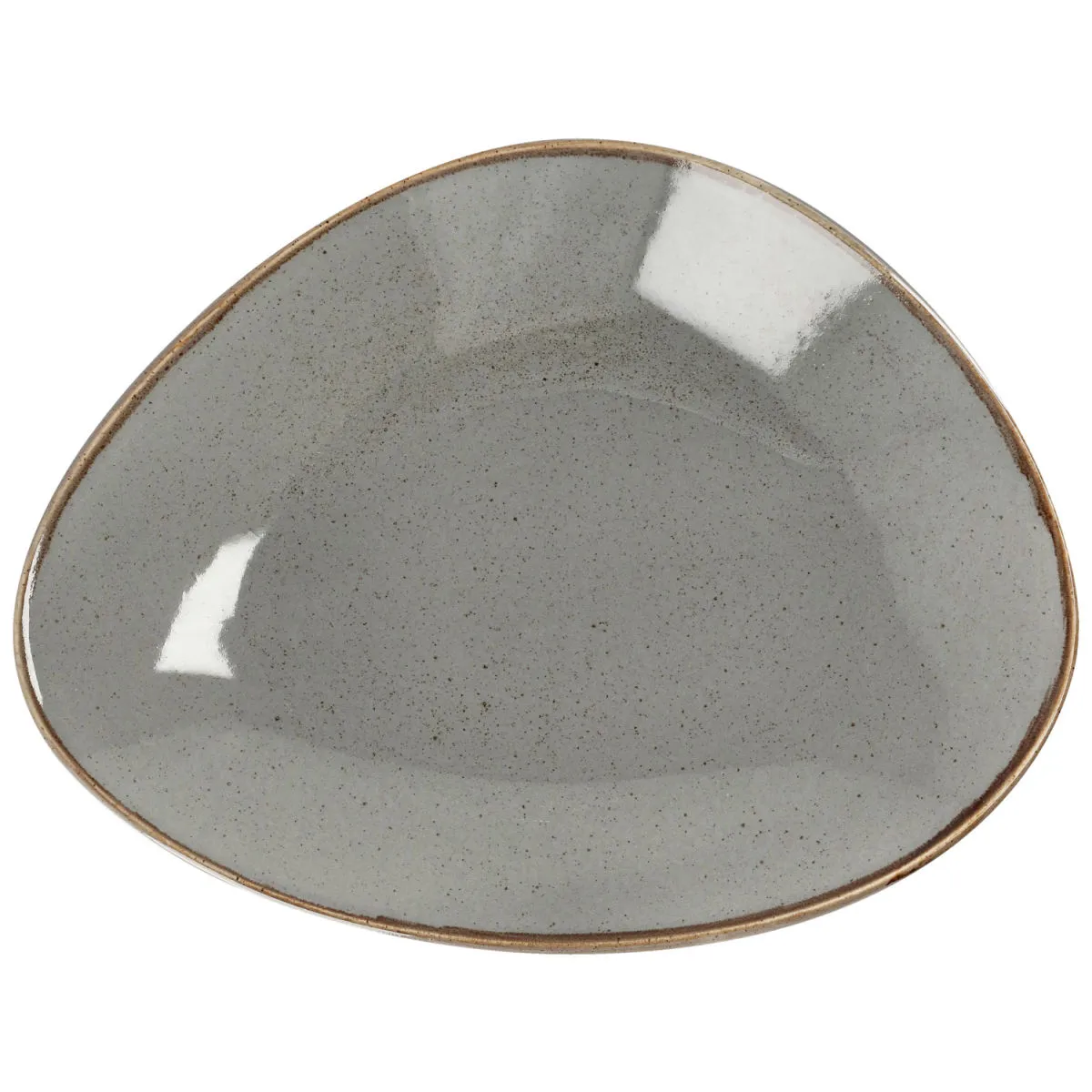 6x VEGA Piatto Sidina piano, forma organica; 27.5x21 cm (LxL); grigio; organica; 6 pz. / Pacco - immagine 1