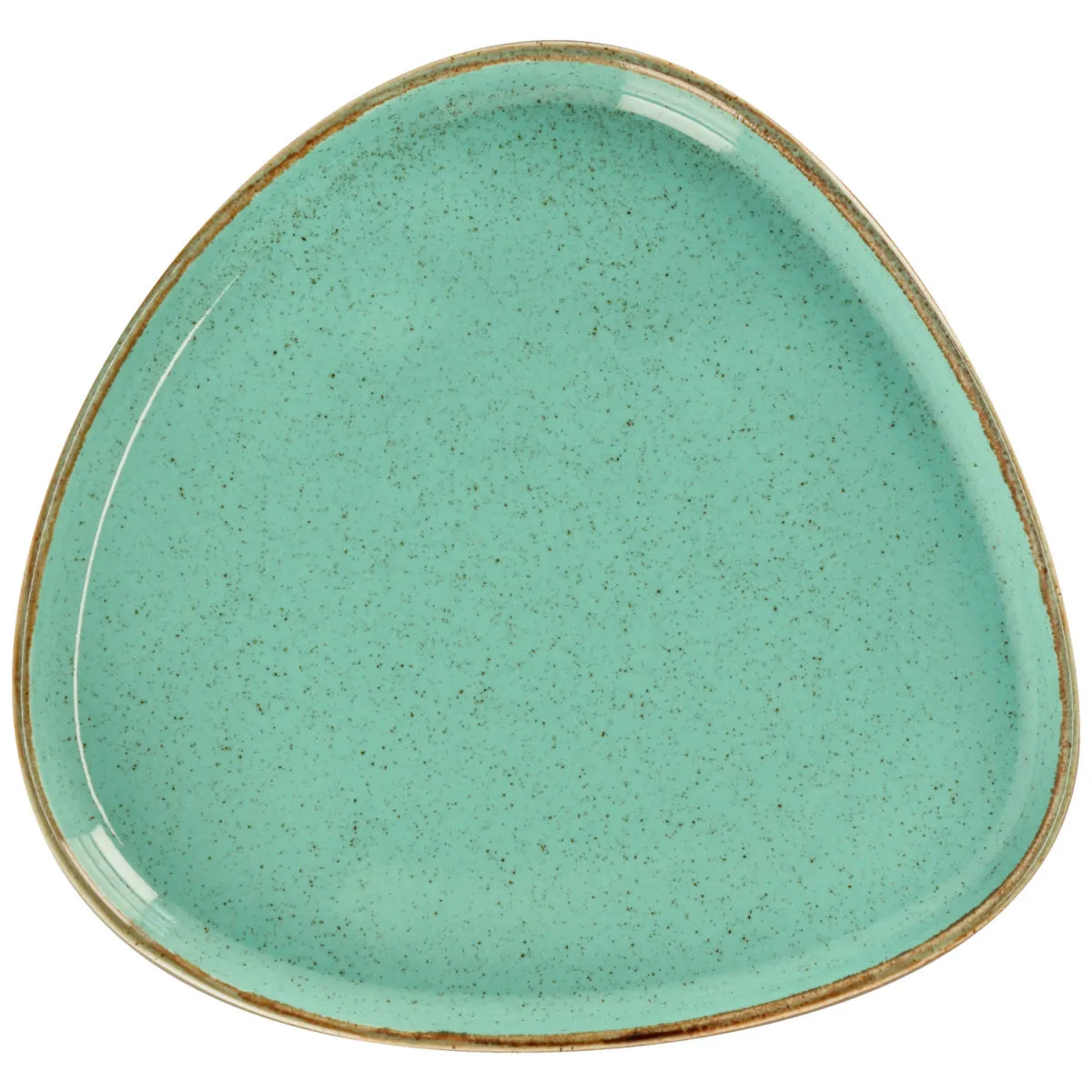 6x VEGA Piatto Sidina piano, forma organica, con bordo; 20.7x19.5x2 cm (LxLxH); turchese; organica; 6 pz. / Pacco - immagine 1