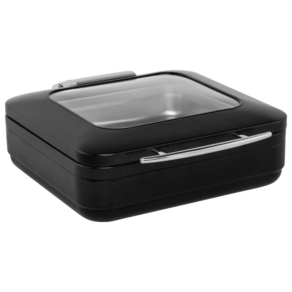 VEGA Chafing Dish Fenton quadrato, GN 2/3; GN 2/3, 6000 ml, 41x48x16 cm (LxPxH); nero/argento - immagine 1