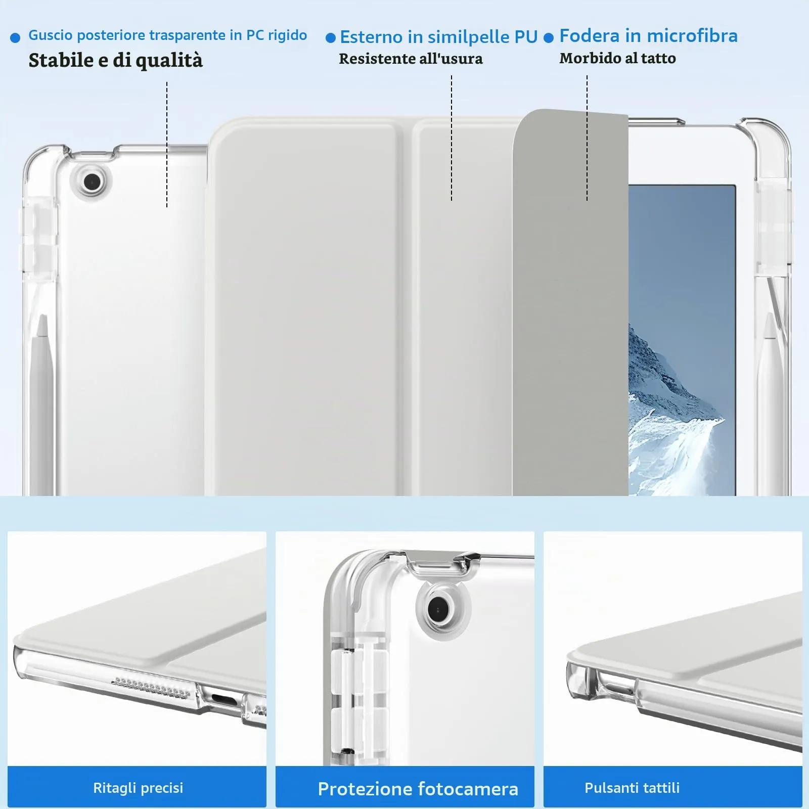 MoKo Cover per iPad 9a/8a/7a Generazione 10,2 Pollici con Portapenna - immagine 3
