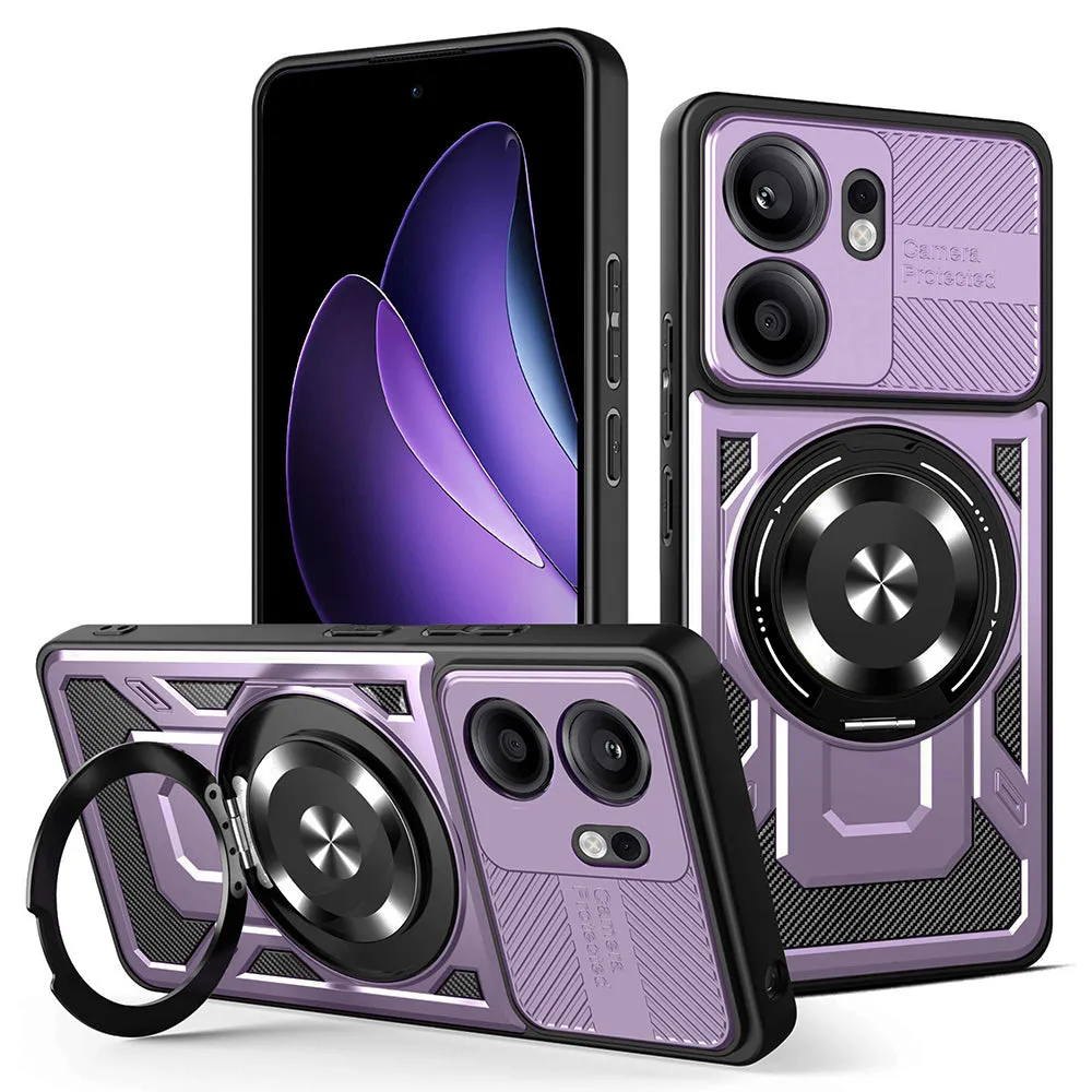 Custodia per Oppo Reno13 FS 5G / Reno13 F 4G / Reno13 F, Techsuit, RuggedCam, Viola - immagine 1
