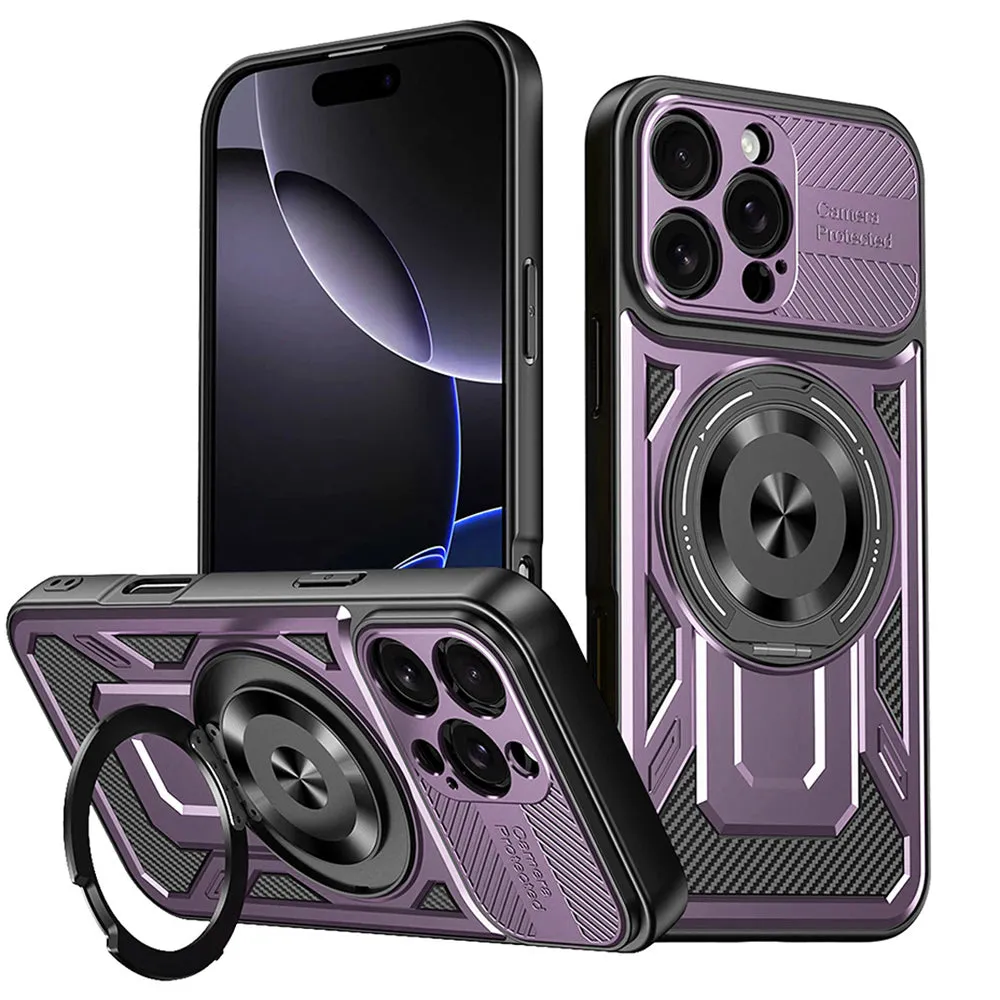Custodia per Apple iPhone 16 Pro Max, Techsuit, RuggedCam, Viola - immagine 1
