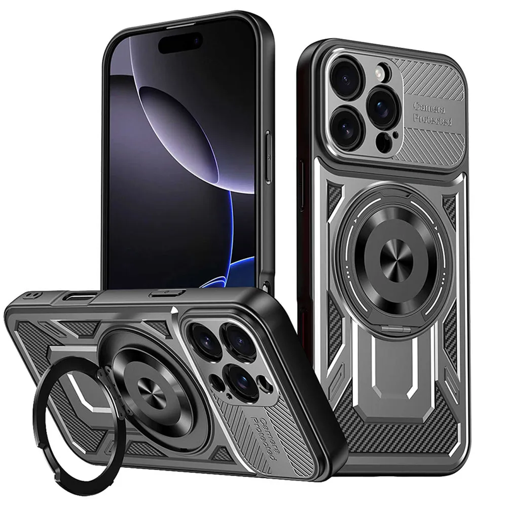 Custodia per Apple iPhone 16 Pro, Techsuit, RuggedCam, Grigio - immagine 1