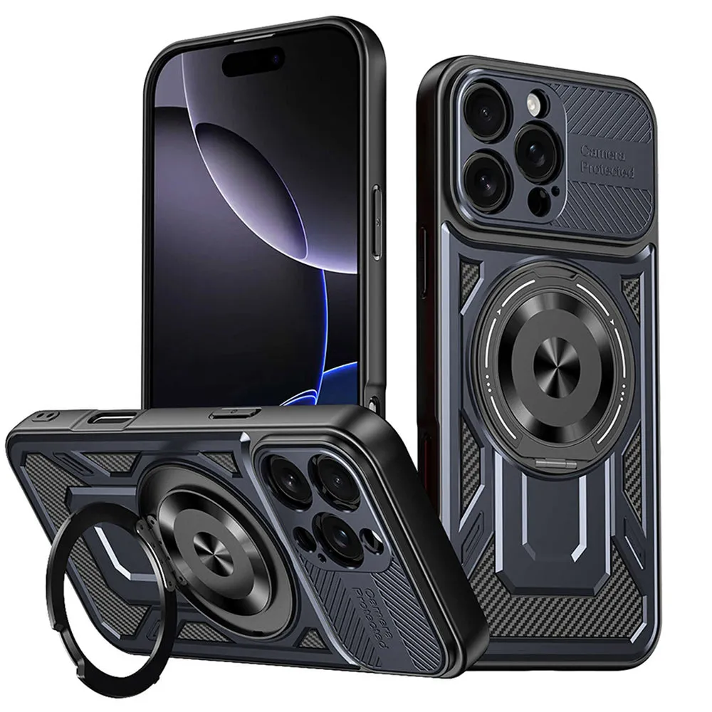 Custodia per Apple iPhone 16 Pro, Techsuit, RuggedCam, Blu - immagine 1
