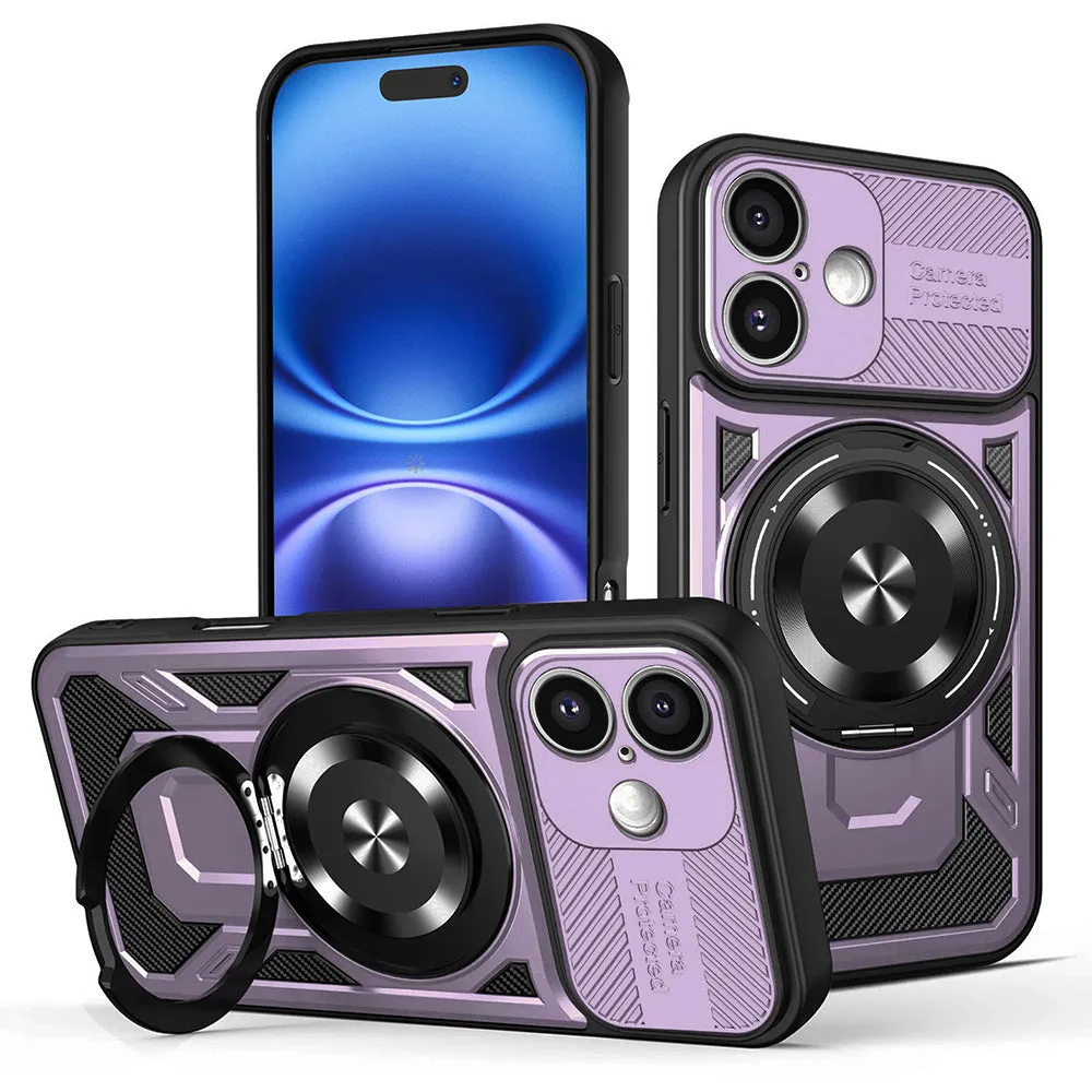 Custodia per Apple iPhone 16 Plus, Techsuit, RuggedCam, Viola - immagine 1