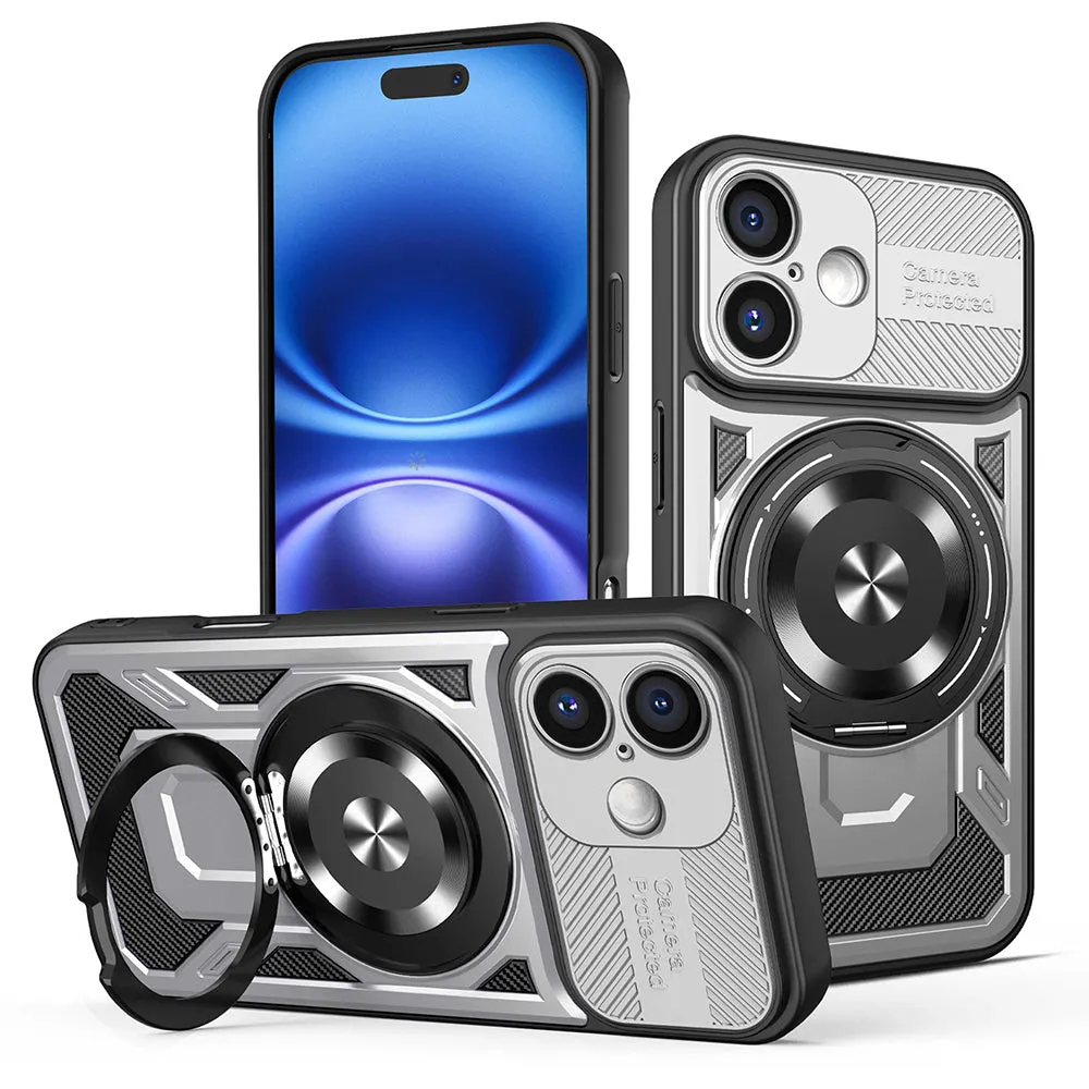 Custodia per Apple iPhone 16, Techsuit, RuggedCam, Grigio - immagine 1