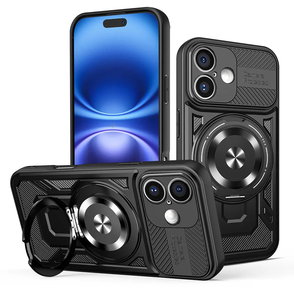 Custodia per Apple iPhone 16, Techsuit, RuggedCam, Nera - immagine 1