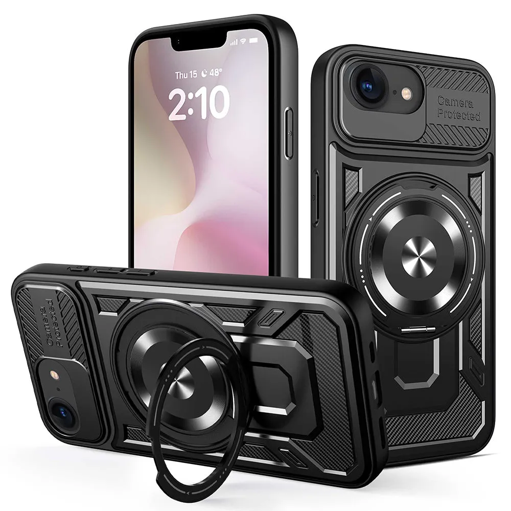 Custodia per Apple iPhone 17e / 16e, Techsuit, RuggedCam, Nera - immagine 1