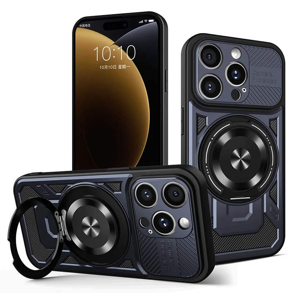 Custodia per Apple iPhone 15 Pro Max, Techsuit, RuggedCam, Blu - immagine 1