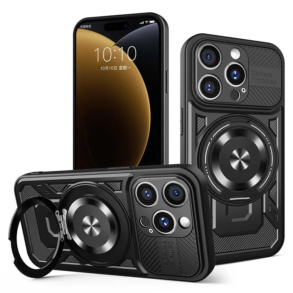Custodia per Apple iPhone 15 Pro Max, Techsuit, RuggedCam, Nera - immagine 1