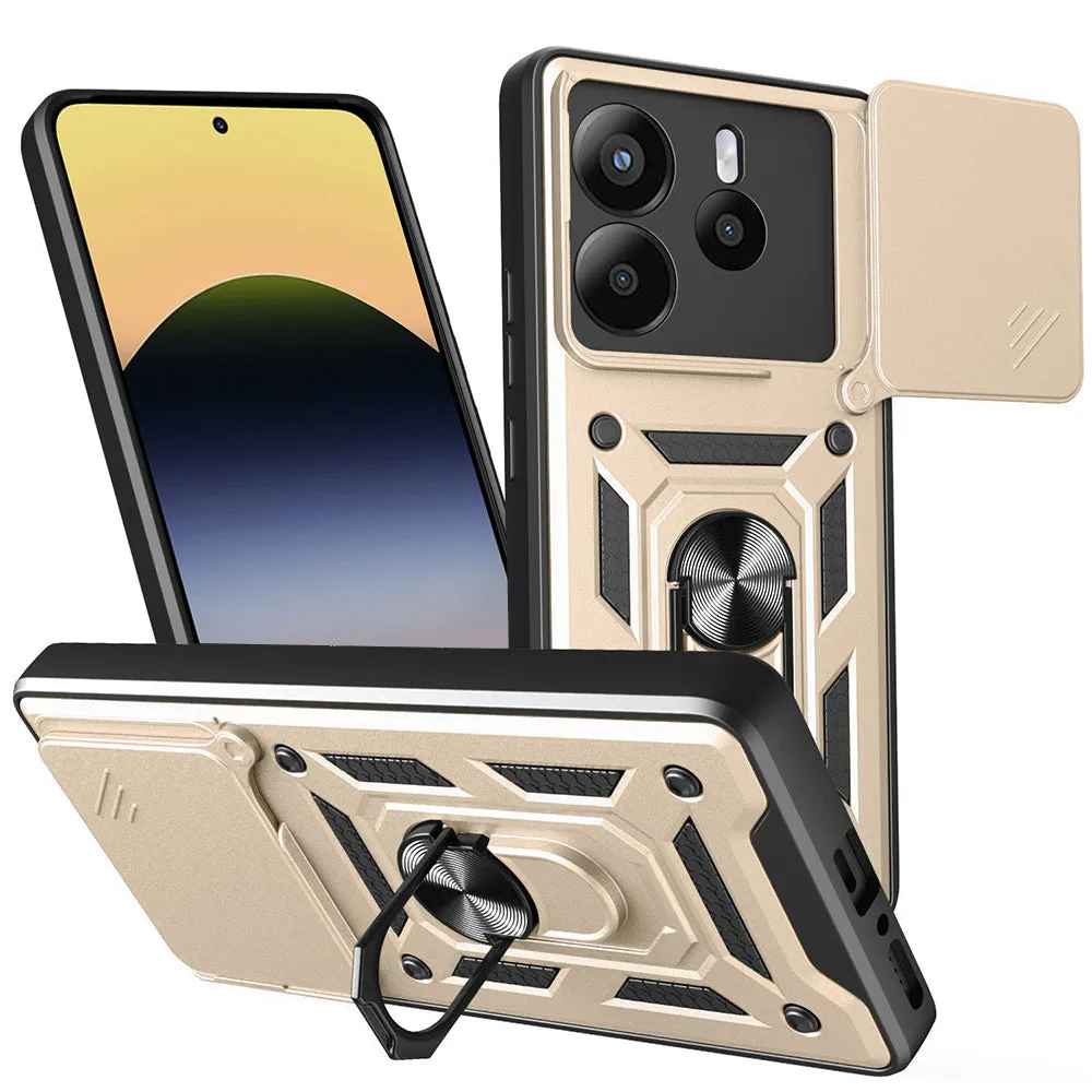 Custodia per Xiaomi Redmi Note 14 5G, Techsuit, CamShield, Dorata - immagine 1