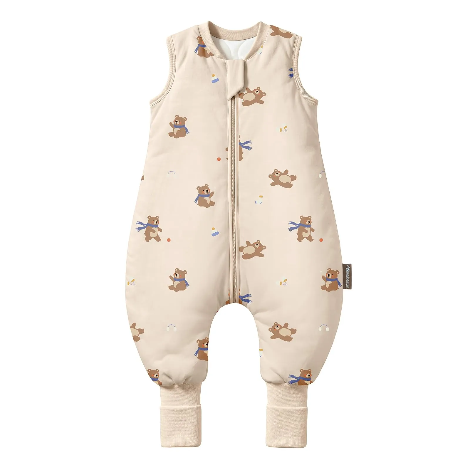 Mosebears Sacco Nanna con Piedini Invernale 2,5 Tog 18-36 Mesi Tutto l'anno Sacco Nanna in Cotone Traspirante per Neonati e Bambini - immagine 1