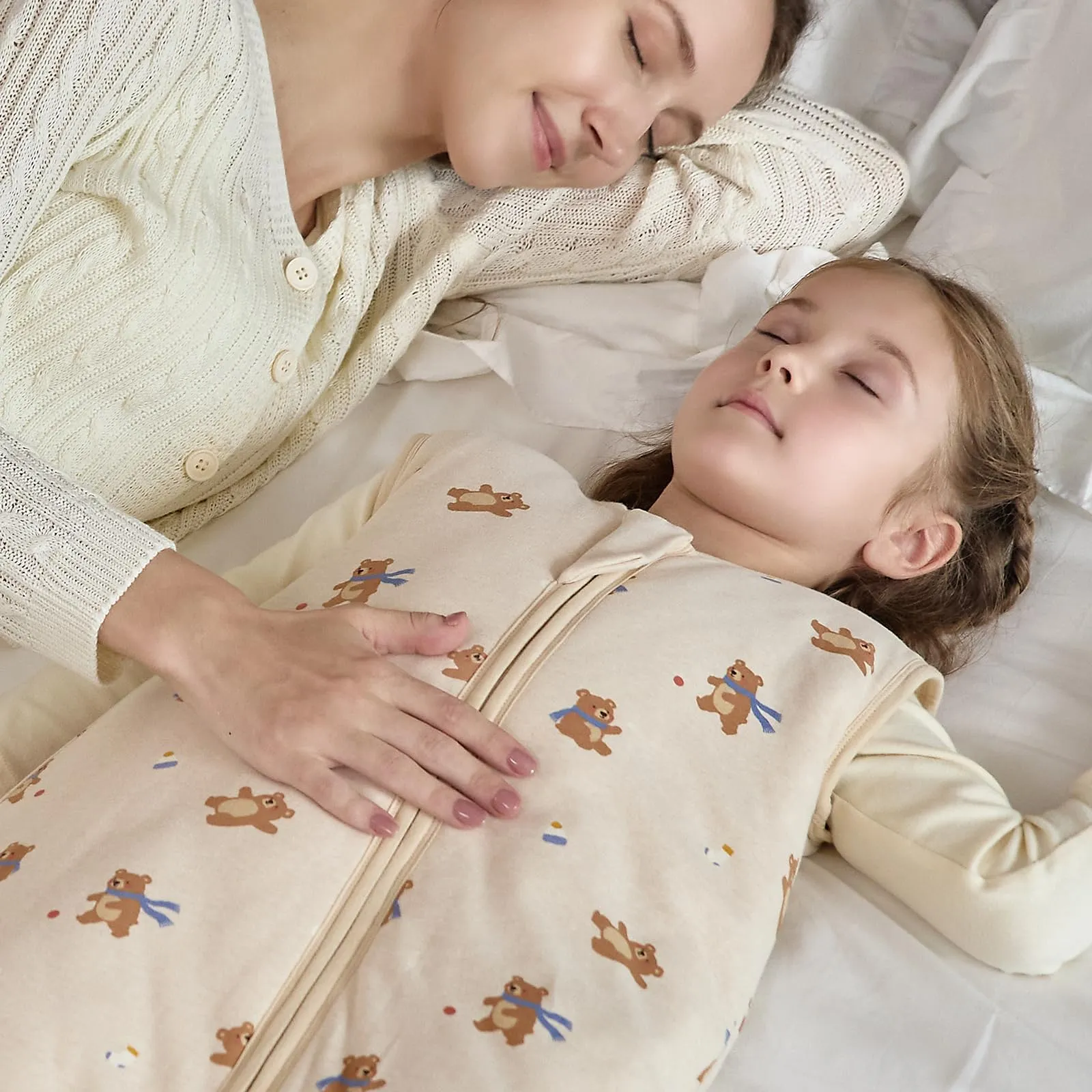 Mosebears Sacco Nanna con Piedini Invernale 2,5 Tog 6-18 Mesi Tutto l'anno Sacco Nanna in Cotone Traspirante per Neonati e Bambini - immagine 8