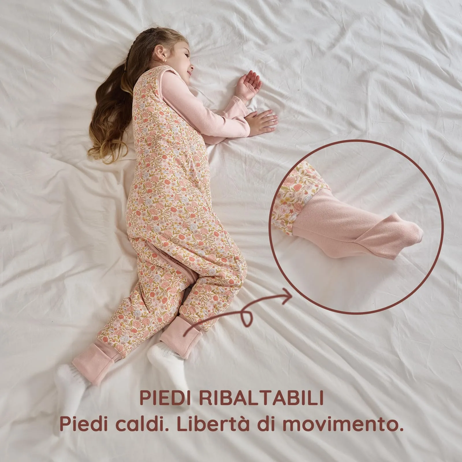 Mosebears Sacco Nanna con Piedini Invernale 2,5 Tog 3-4 Anni Tutto l'anno Sacco Nanna in Cotone Traspirante per Neonati e Bambini - immagine 6