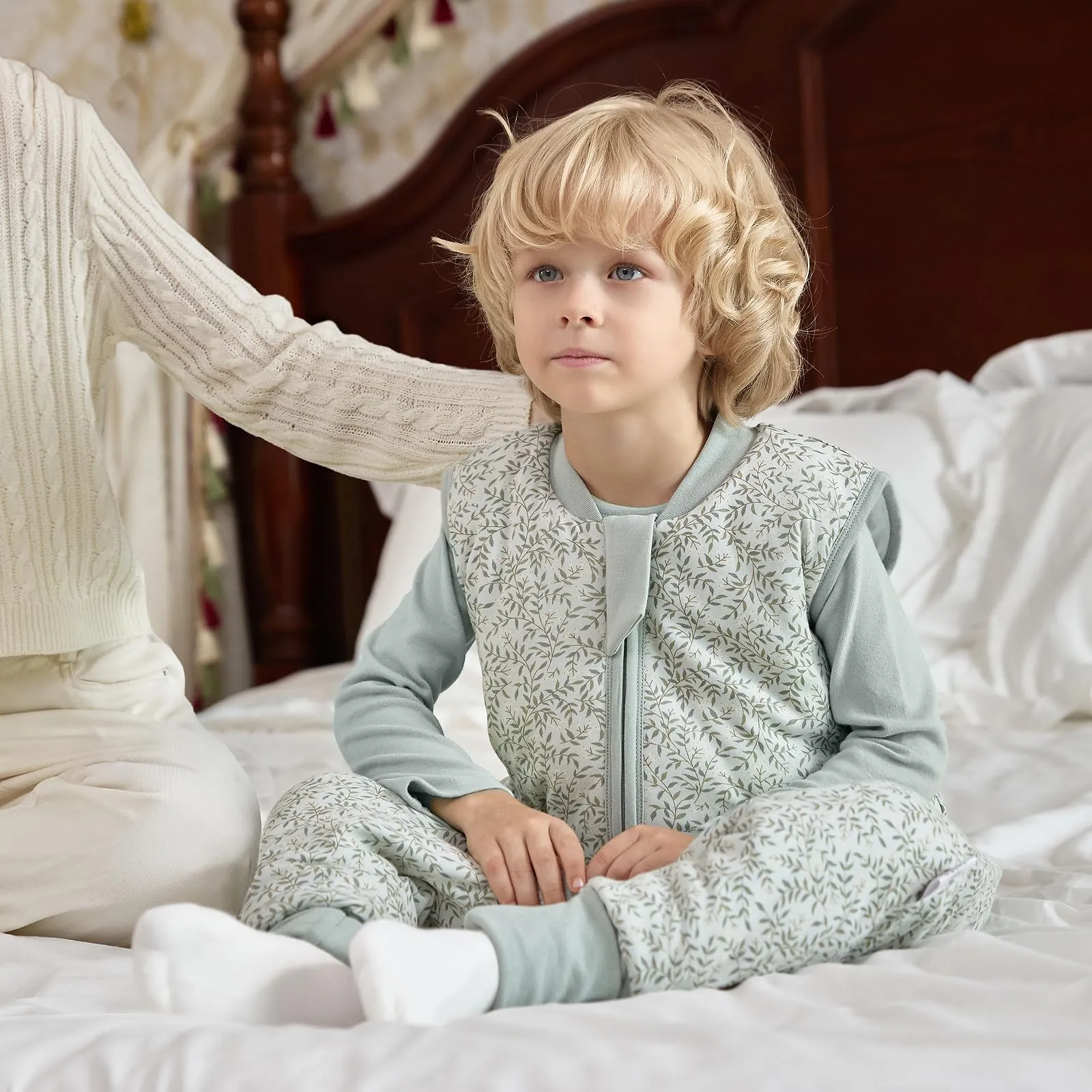 Mosebears Sacco Nanna con Piedini Invernale 2,5 Tog 6-18 Mesi Tutto l'anno Sacco Nanna in Cotone Traspirante per Neonati e Bambini - immagine 2