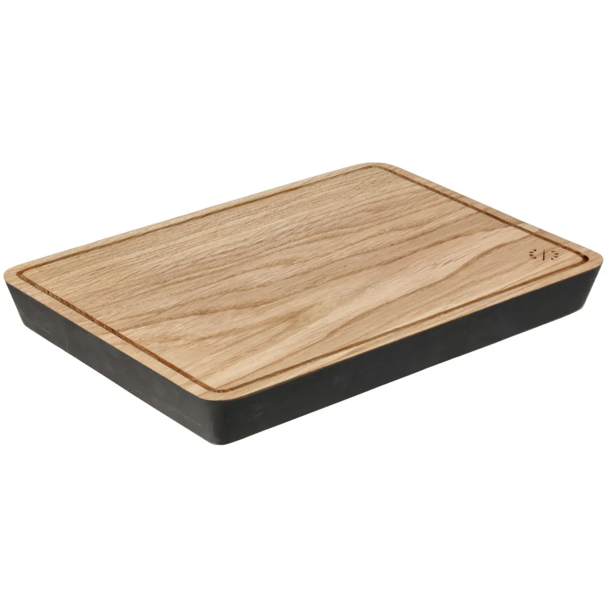 VEGA Tagliere Simeto; 32x24x3 cm (LxLxH); quercia/nero; rettangolare - immagine 1