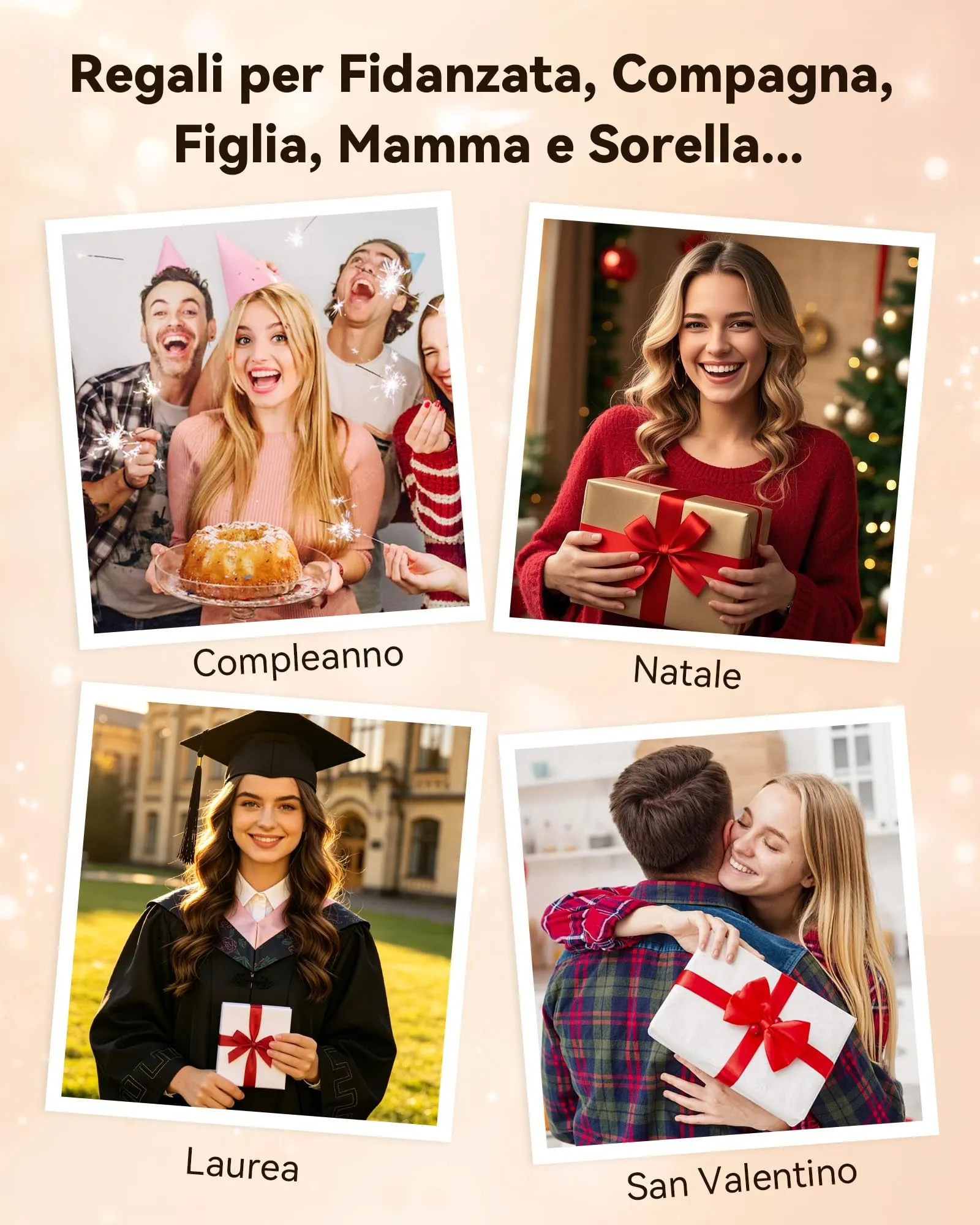 MANVEN Regalo Donna Ragazza Portachiavi Donna Compleanno Amore Sé Stessi - immagine 5