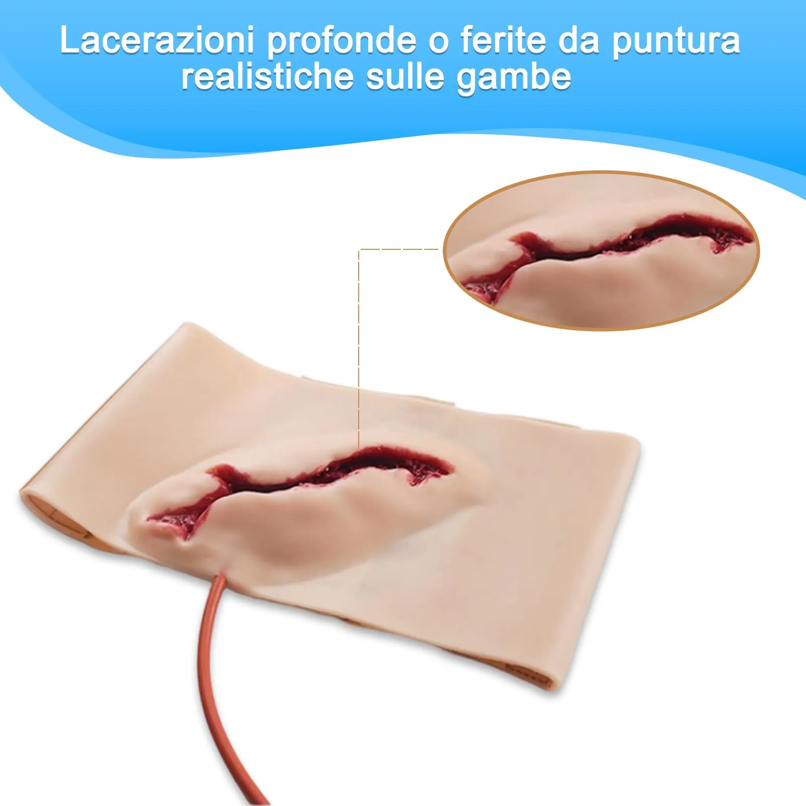 Simulatore indossabile per il trattamento dei traumi alle gambe - Manicotto per ferite agli arti inferiori per esercitazioni con laccio emostatico, controllo dell'emorragia e medicina tattica - immagine 4