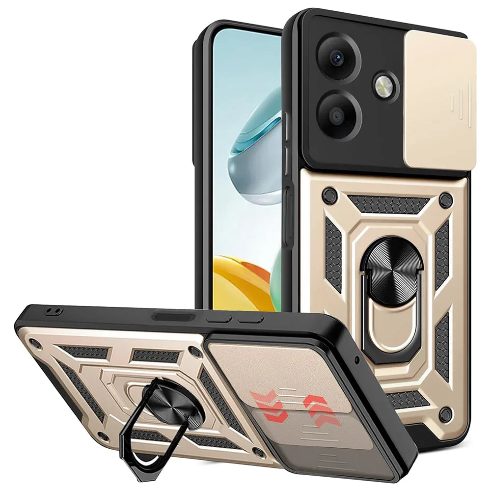 Custodia per Oppo A3 4G / A3 5G, Techsuit, CamShield, Dorata - immagine 1