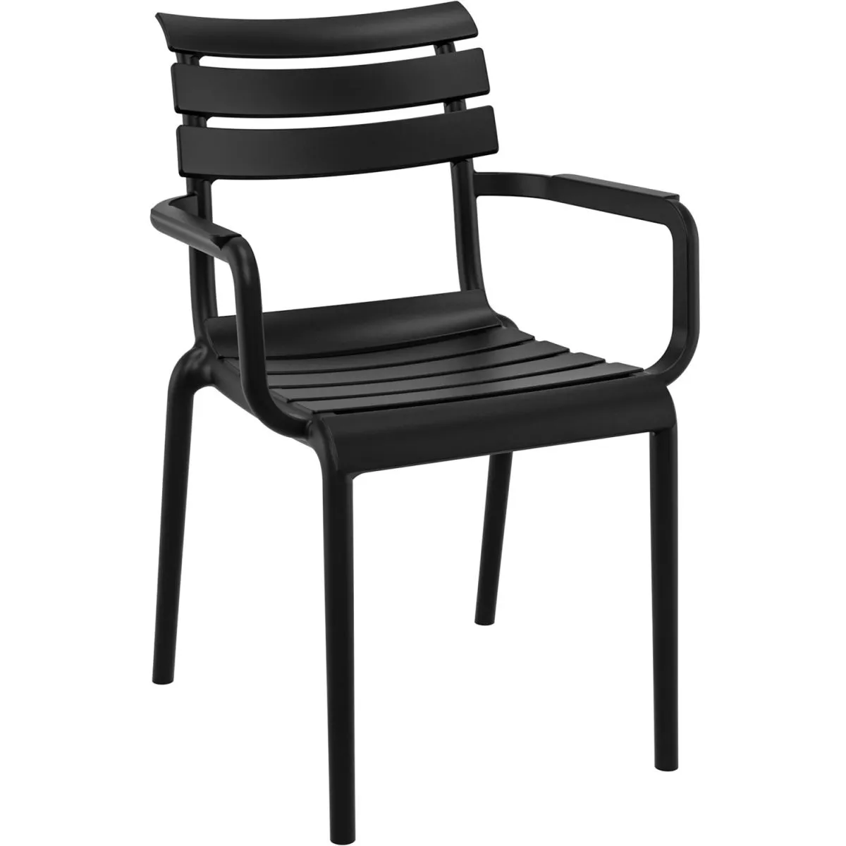 4x Siesta Sedia Helen con braccioli; 58x59x84 cm (LxPxH); nero; 4 pz. / Pacco - immagine 1