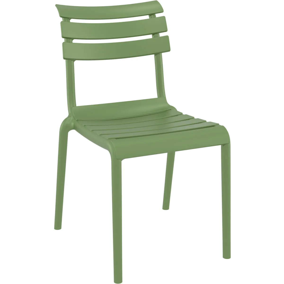 4x Siesta Sedia Helen senza braccioli; 50x59x84 cm (LxPxH); verde oliva; 4 pz. / Pacco - immagine 1
