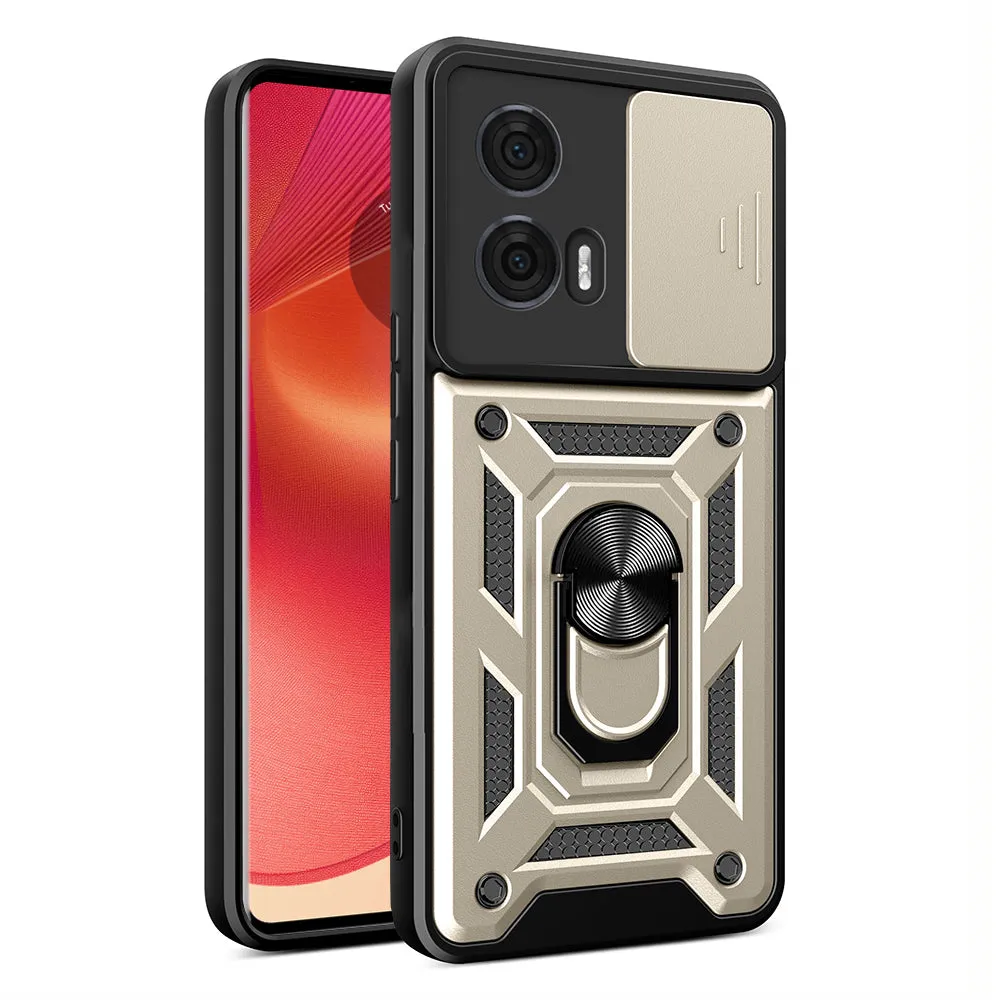 Custodia per Motorola Edge 50, Techsuit, CamShield, Dorata - immagine 1