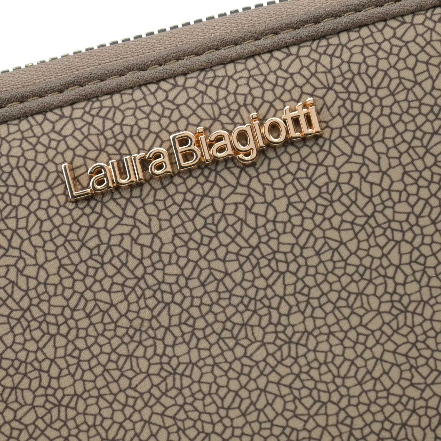 Laura Biagiotti Portafoglio Donna in PU, Con Portamonete e Cerniera Zip Around, Texture Crackle Con Scatola Regalo - immagine 6