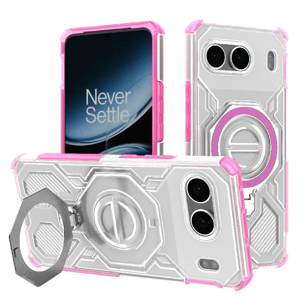 Custodia per OnePlus Nord 4, Techsuit, Carbon Shield Pro, Rosa - immagine 1