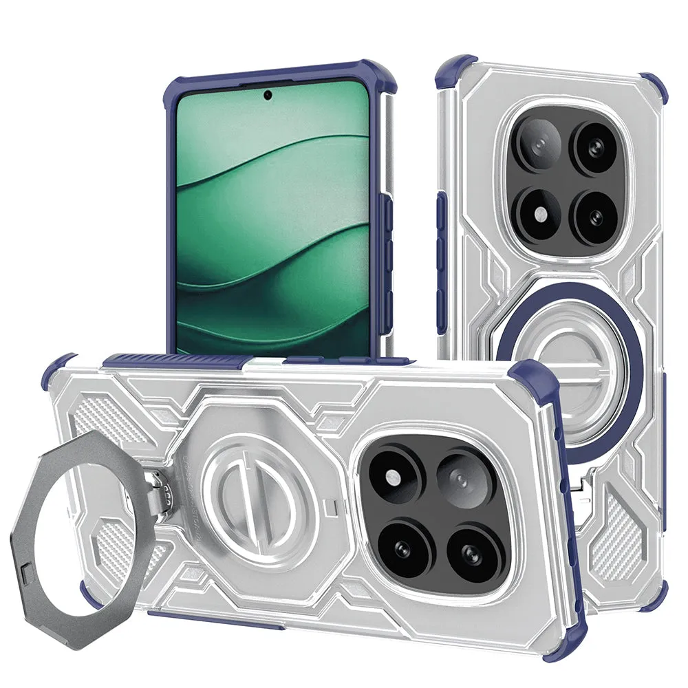 Custodia per Xiaomi Poco X7 / Redmi Note 14 Pro 5G, Techsuit, Carbon Shield Pro, Blu - immagine 1