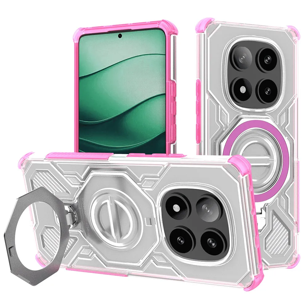 Custodia per Xiaomi Redmi Note 14 Pro+ 5G, Techsuit, Carbon Shield Pro, Rosa - immagine 1