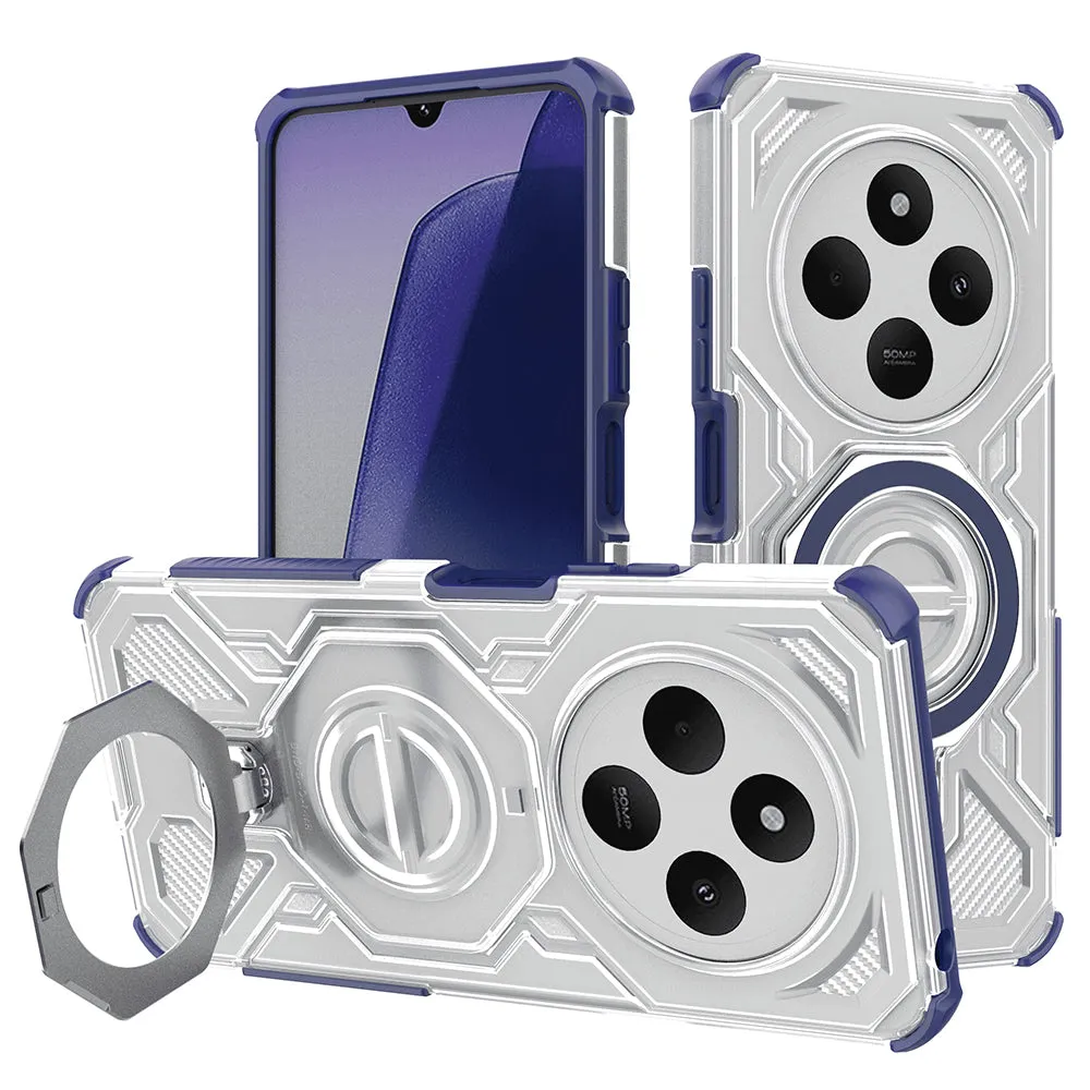 Custodia per Xiaomi Poco C75 / Redmi 14C, Techsuit, Carbon Shield Pro, Blu - immagine 1