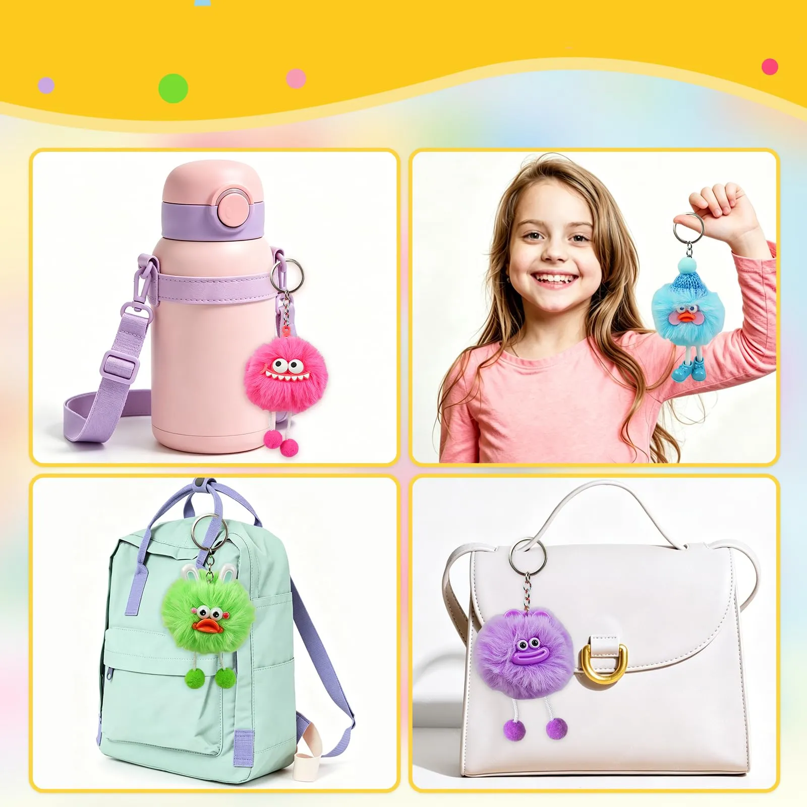 ZMLM Portachiavi Bambini, Pack 24 Gadget Compleanno Bambini Carino - immagine 4
