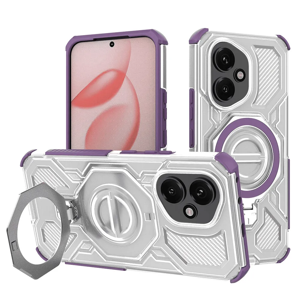 Custodia per Honor 400, Techsuit, Carbon Shield Pro, Viola - immagine 1
